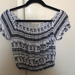 Cropped Off the Shoulder Top